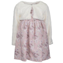 Εβίτα Παιδικό Φόρεμα 215296 με Γουνάκι Μπολερό Floral