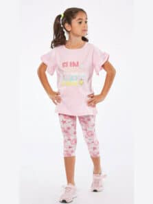 Παιδικό σετ κολάν μπλούζα EBITA 226255 ροζ