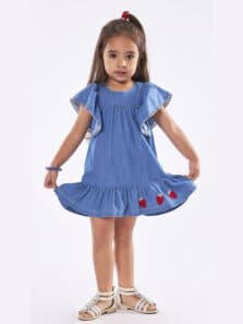 Εβίτα 238271 Παιδικό Φόρεμα Τζιν Μπλε